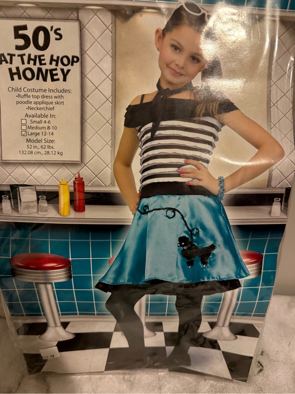 Halloween Girls Retro 50s Dress Costume